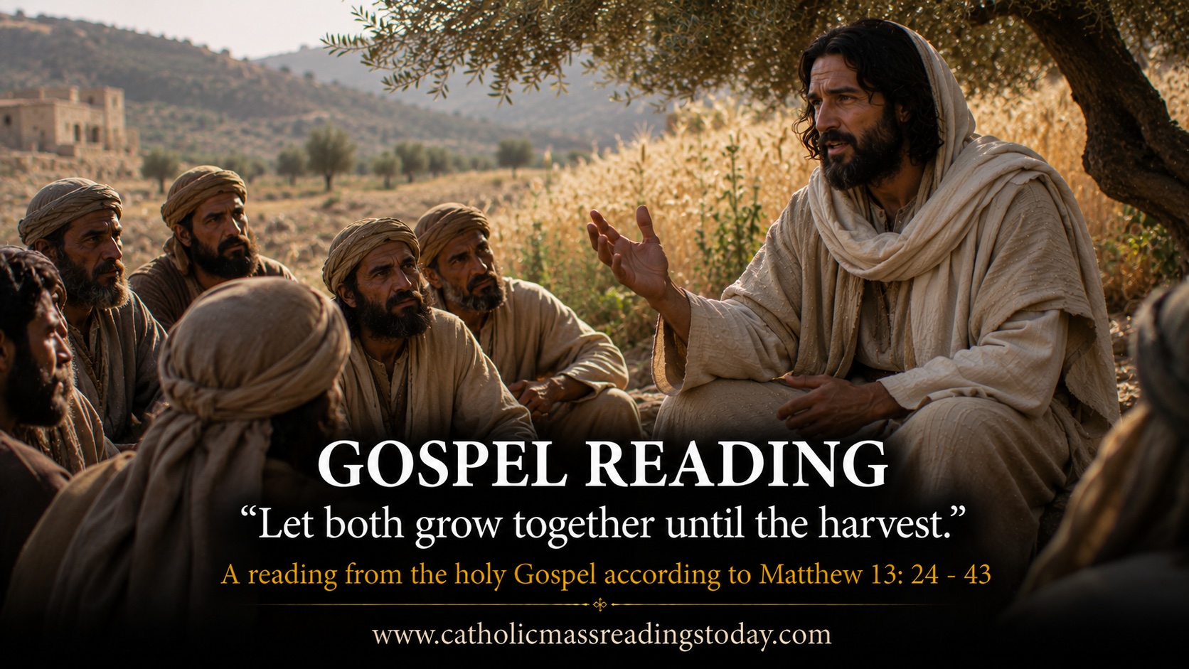 A reading from the holy Gospel according to Matthew 13: 24 - 43