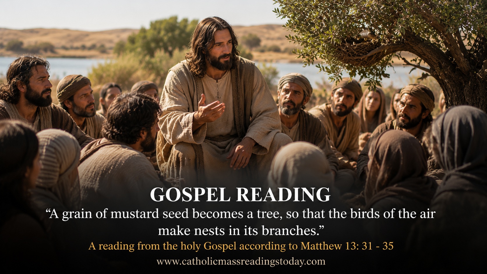 A reading from the holy Gospel according to Matthew 13: 31 - 35
