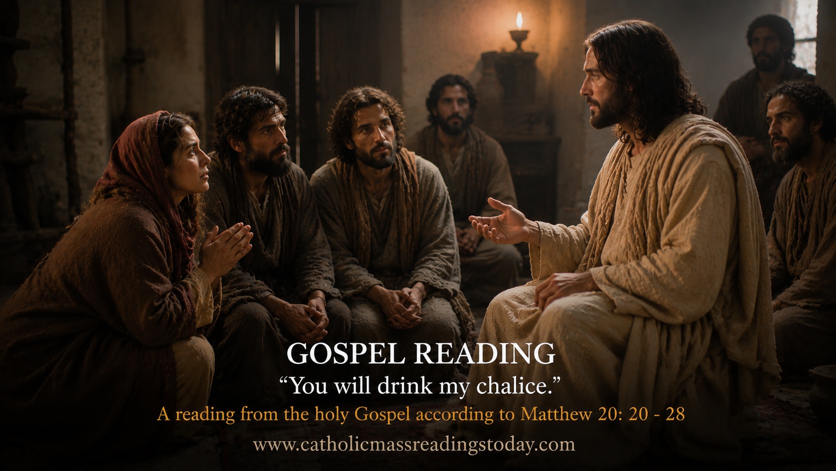 A reading from the holy Gospel according to Matthew 20: 20 - 28