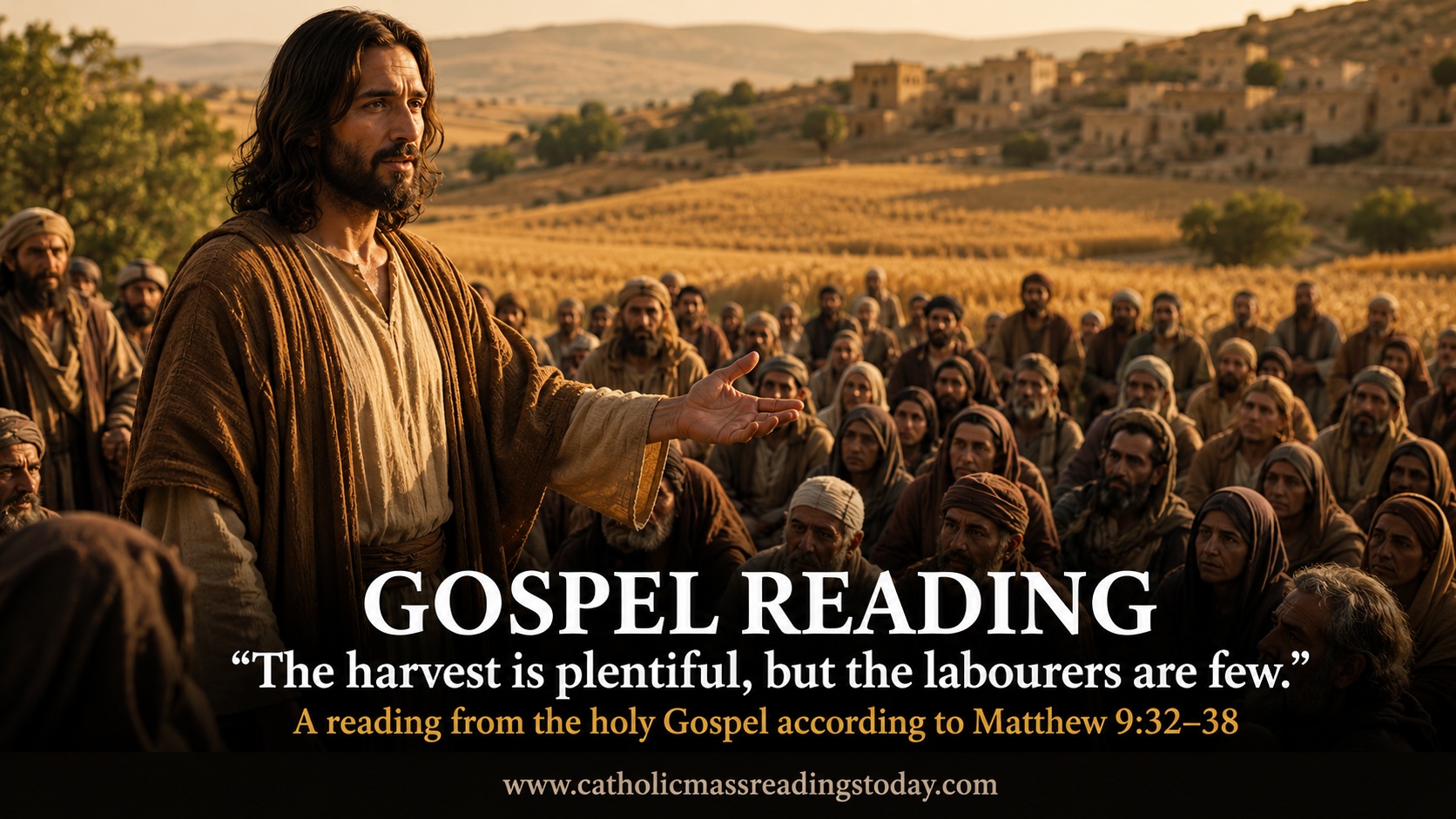 A reading from the holy Gospel according to Matthew 9: 32 - 38