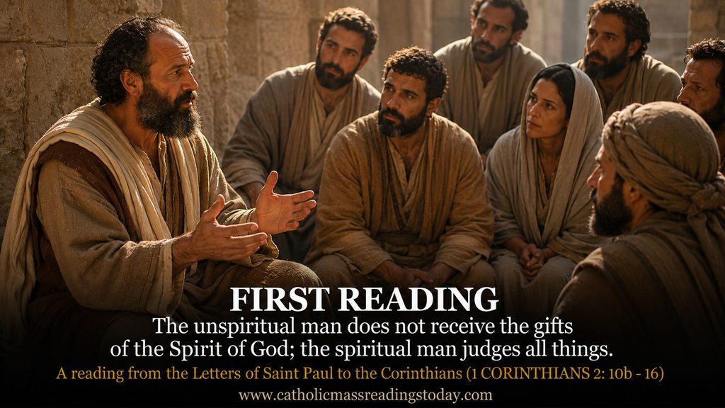 A reading from the Letters of Saint Paul to the Corinthians 2: 10b - 16