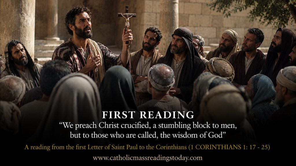 A reading from the first Letter of Saint Paul to the Corinthians (1 CORINTHIANS 1: 17 - 25)