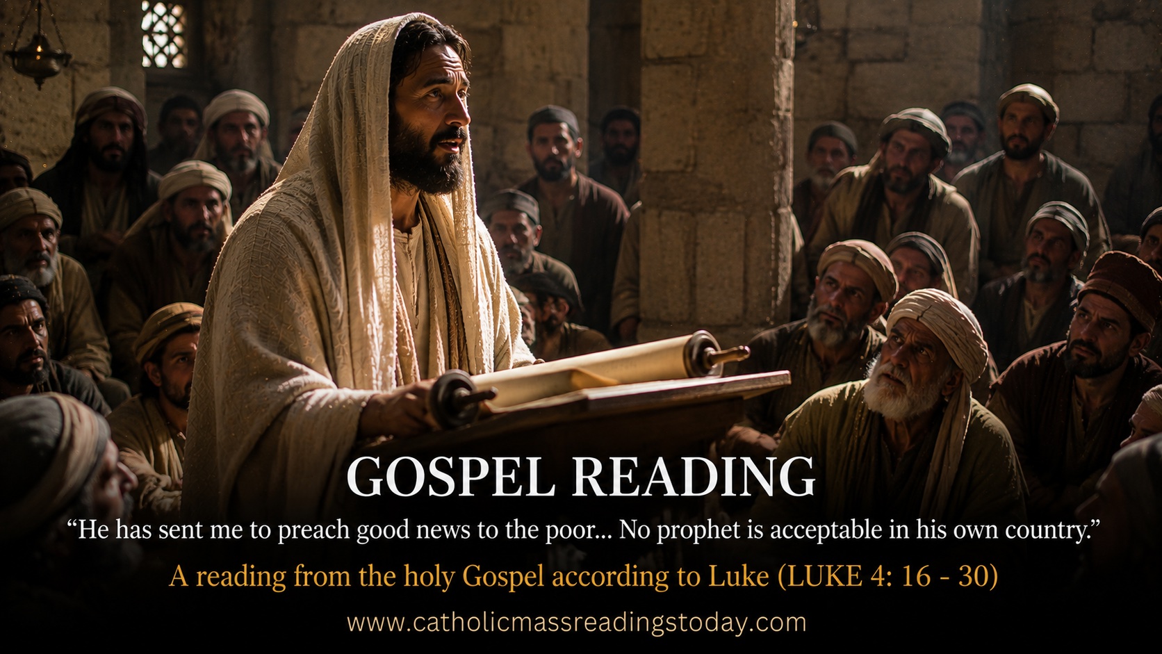 A reading from the holy Gospel according to Luke 4: 16 - 30