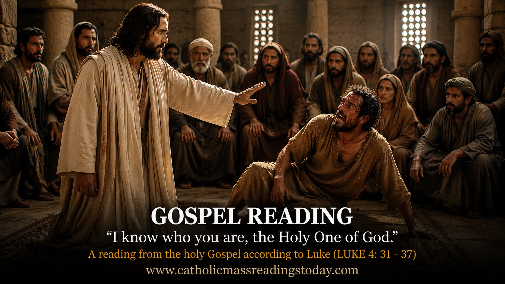 A reading from the holy Gospel according to Luke 4: 31 - 37