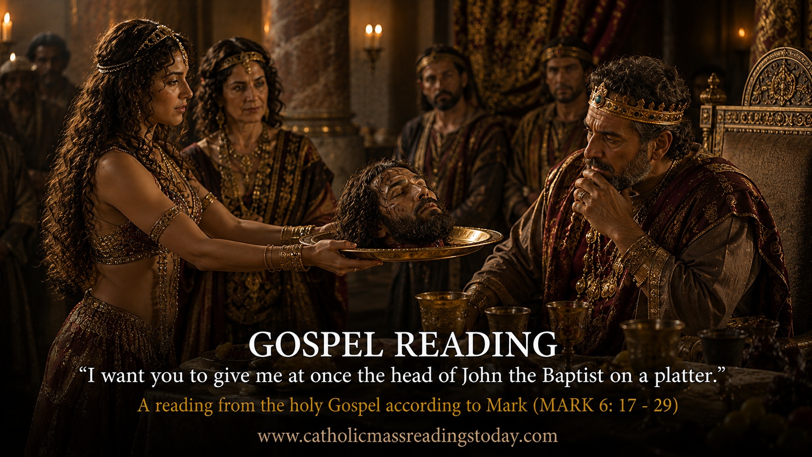 A reading from the holy Gospel according to Mark 6: 17 - 29