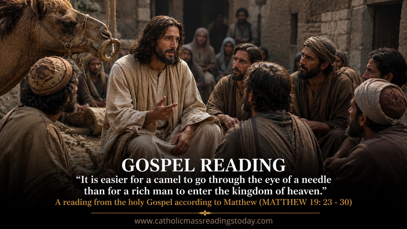 A reading from the holy Gospel according to Matthew 19: 23 - 30