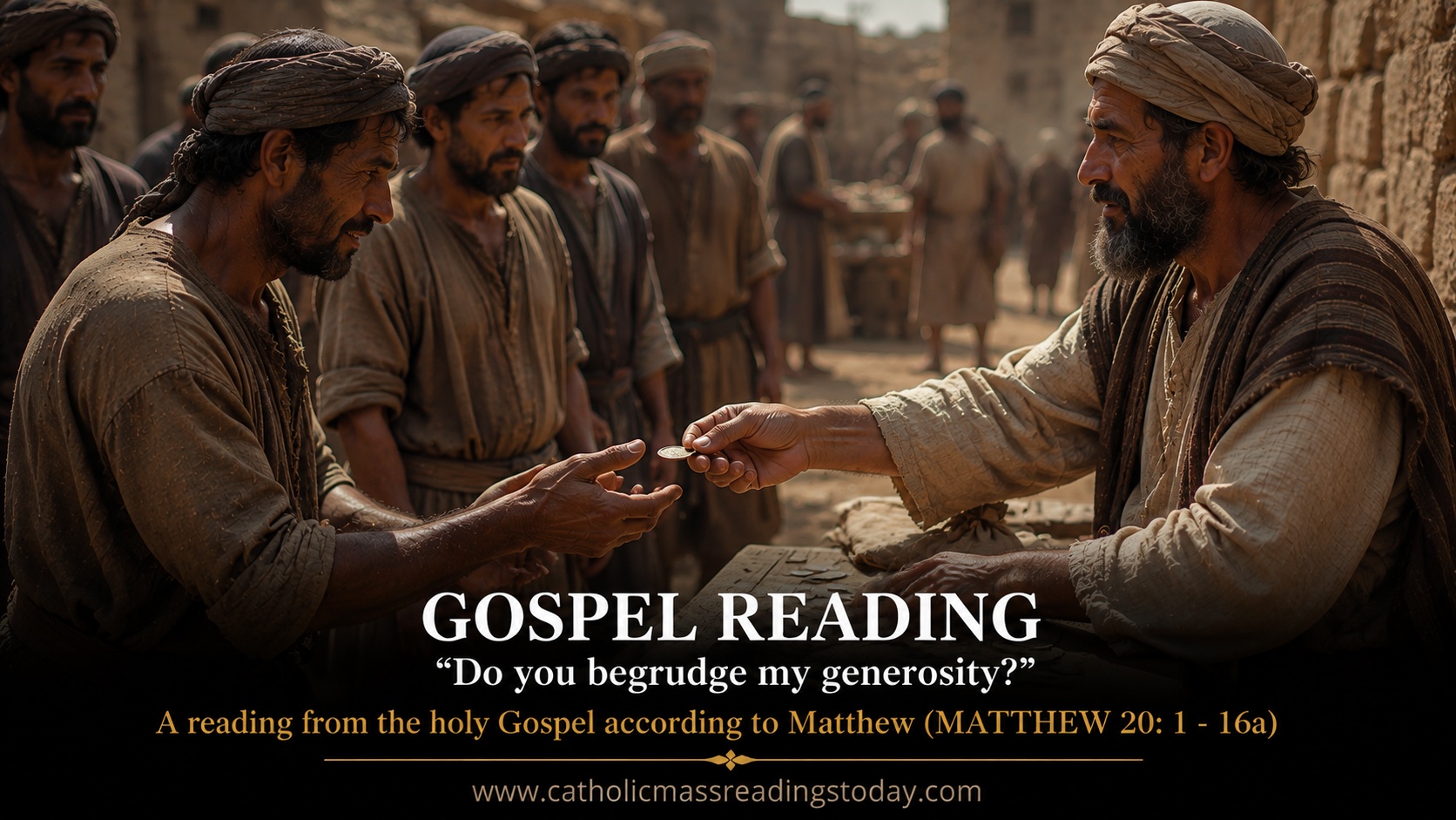 A reading from the holy Gospel according to Matthew 20: 1 - 16a