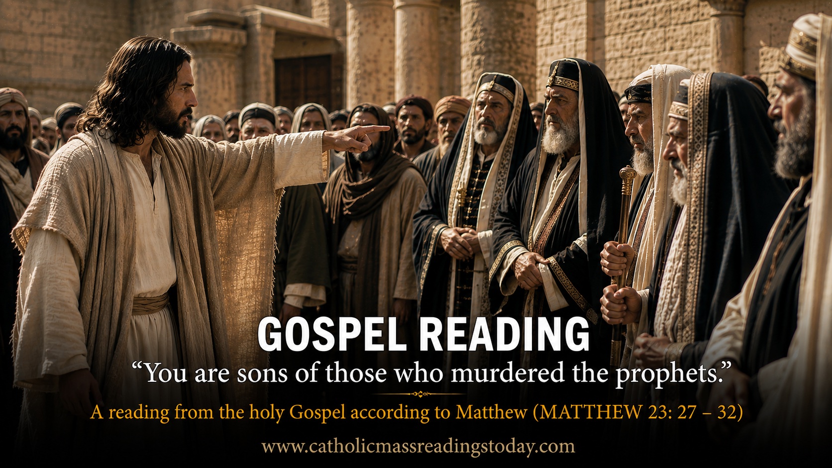 A reading from the holy Gospel according to Matthew 23: 27 – 32