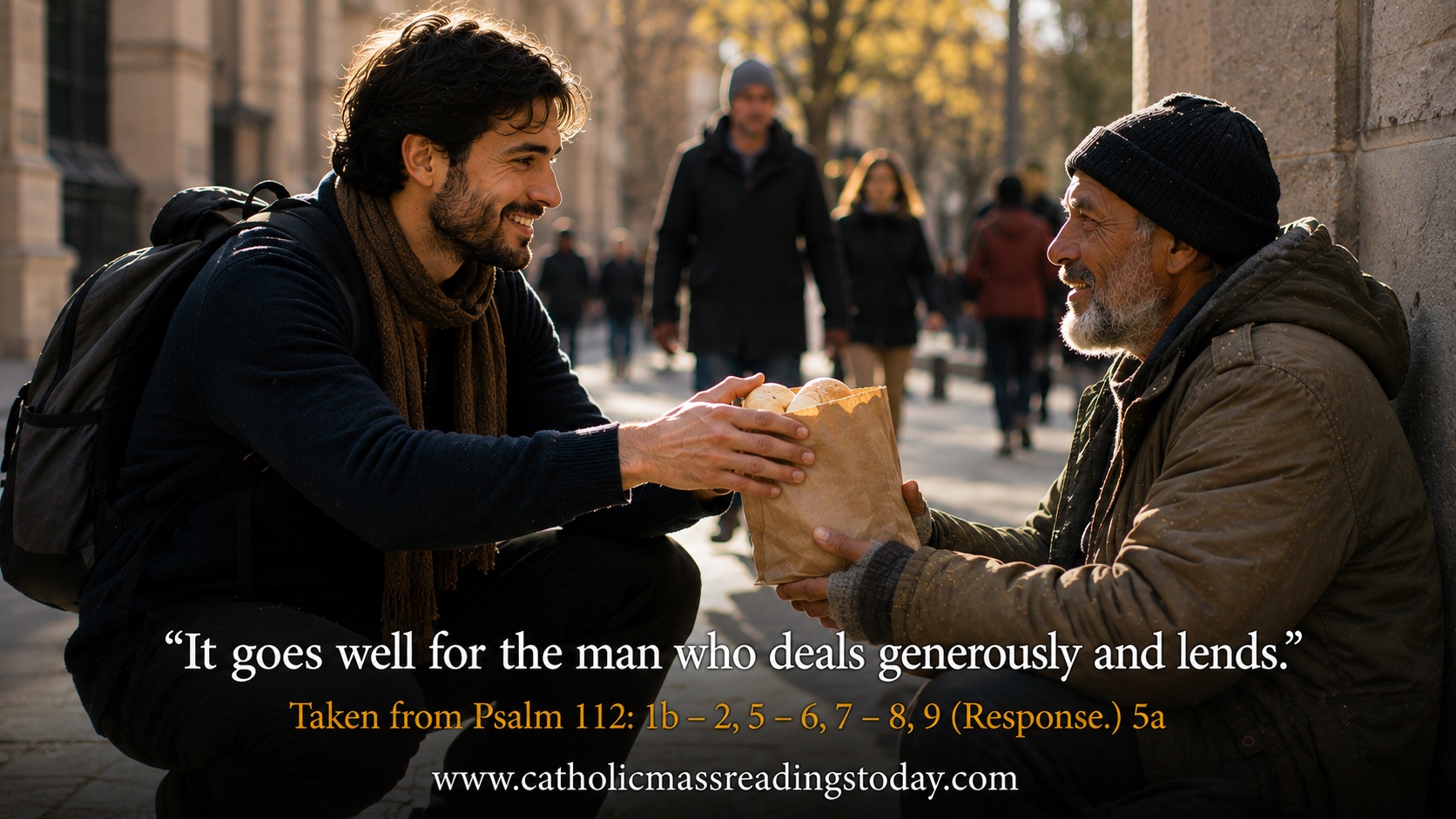 It goes well for the man who deals generously and lends