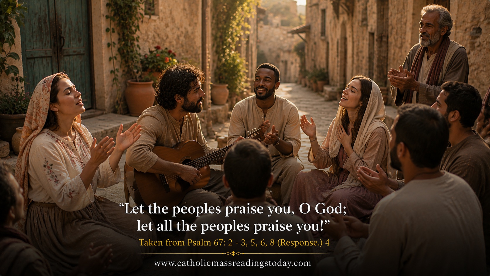 Let the peoples praise you, O God; let all the peoples praise you