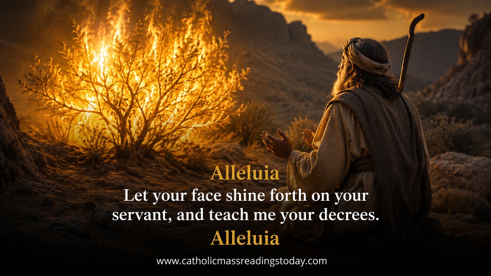 Let your face shine forth on your servant, and teach me your decrees