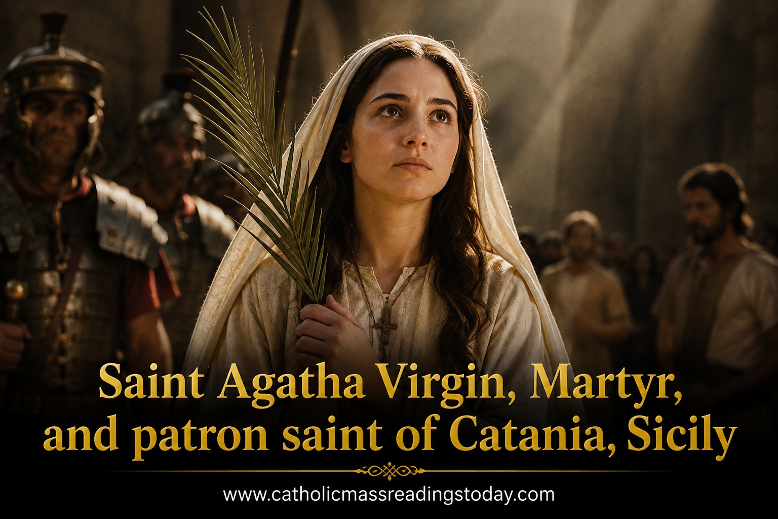 Saint Agatha Virgin, Martyr, and Patron Saint of Catania, Sicily