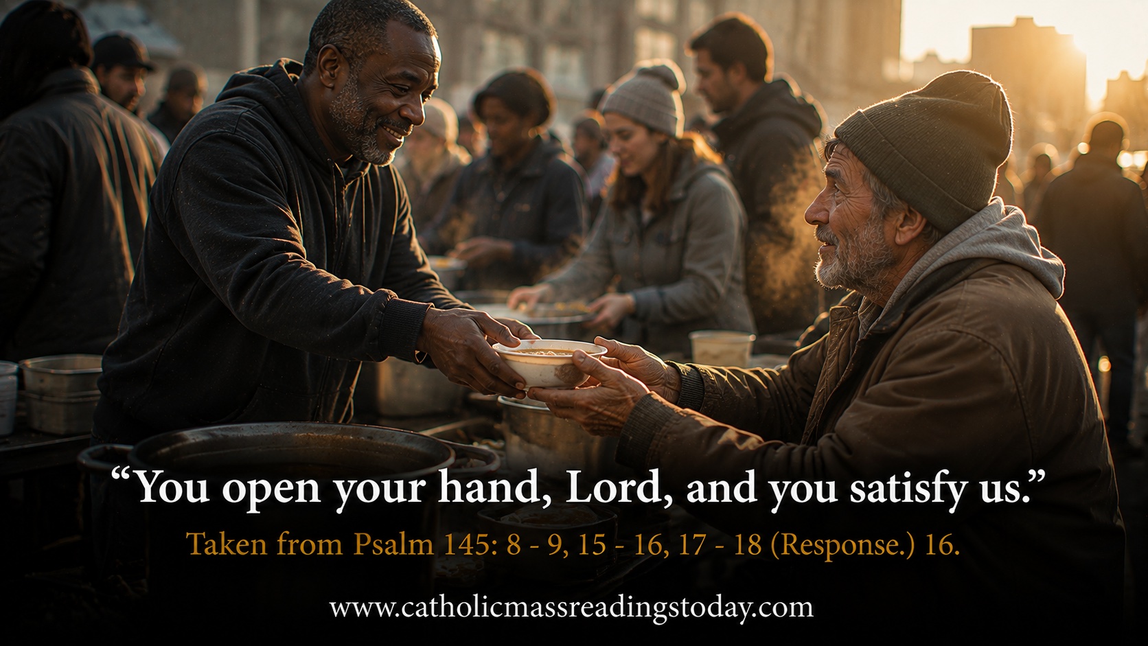 You open your hand, Lord, and you satisfy us