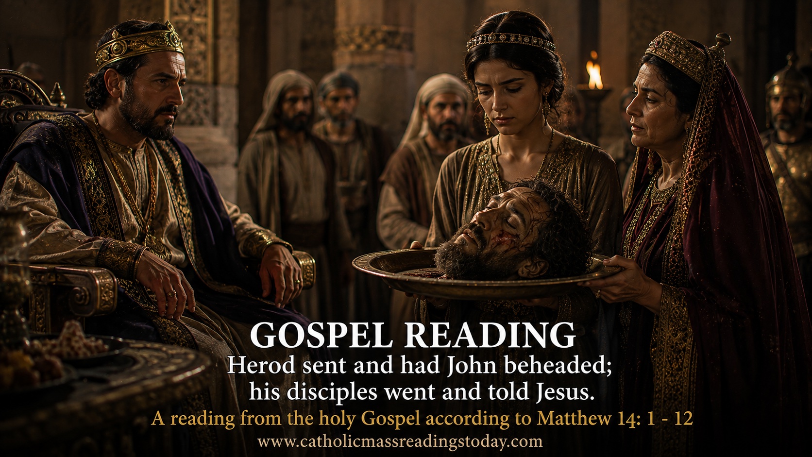 A reading from the holy Gospel according to Matthew 14: 1 - 12