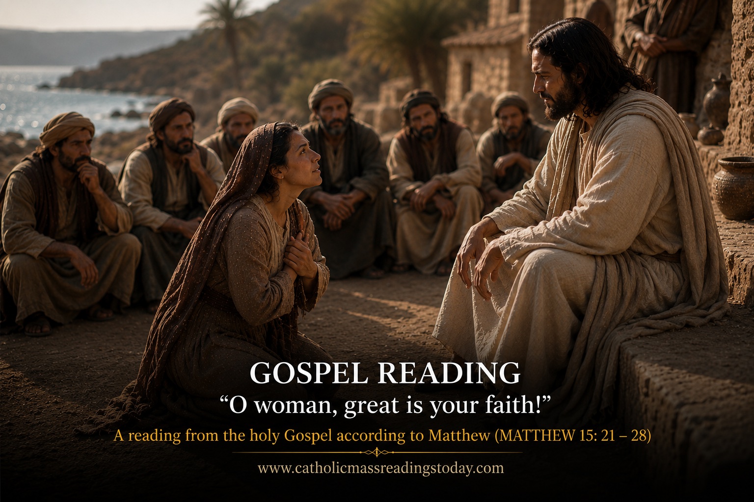 A reading from the holy Gospel according to Matthew 15: 21 - 28