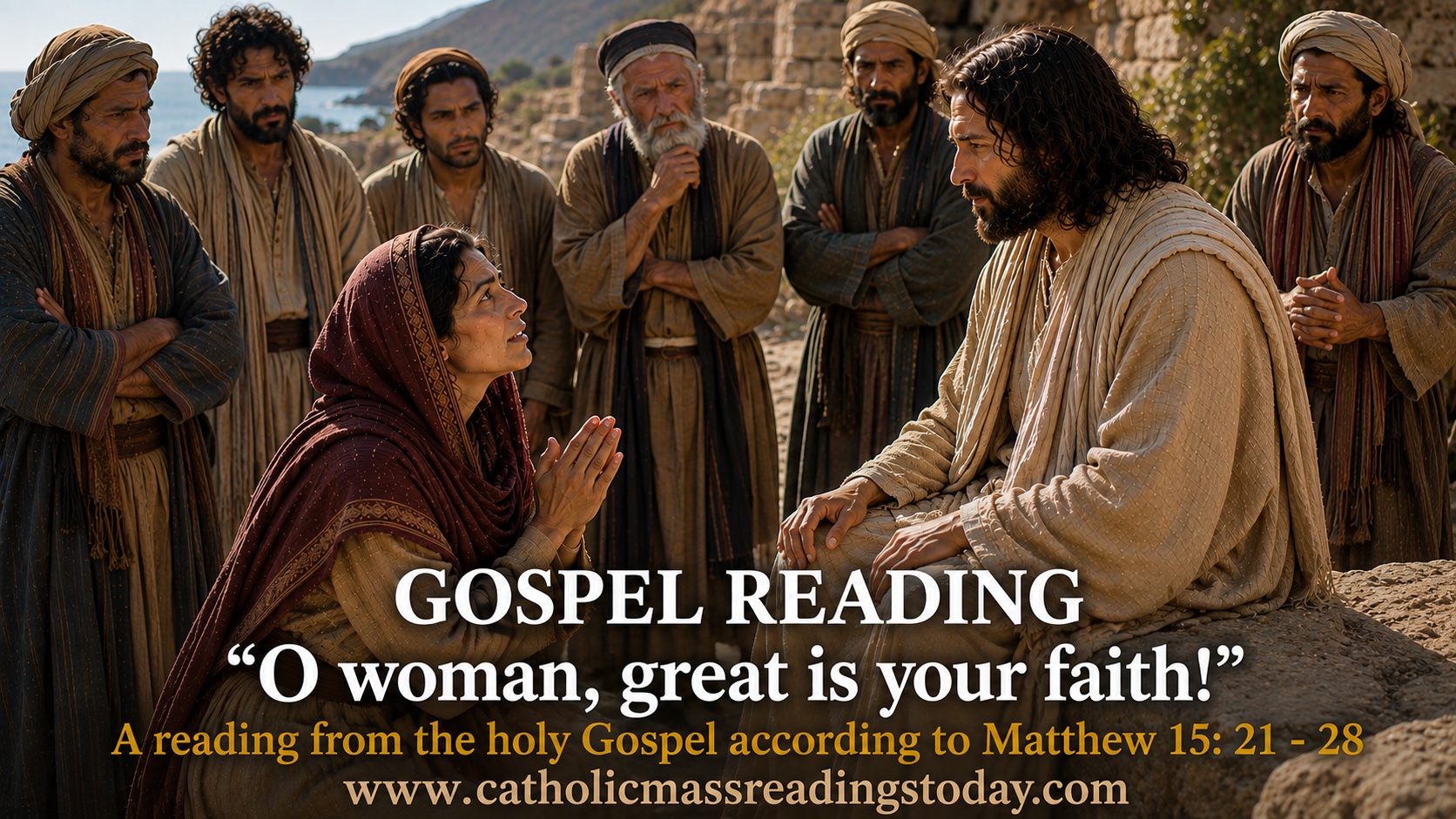 A reading from the holy Gospel according to Matthew 15: 21 - 28