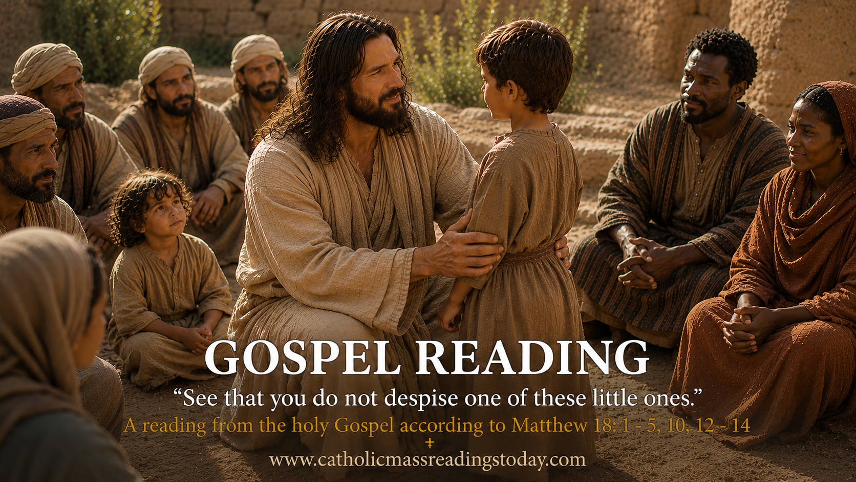 A reading from the holy Gospel according to Matthew 18: 1 - 5, 10, 12 - 14