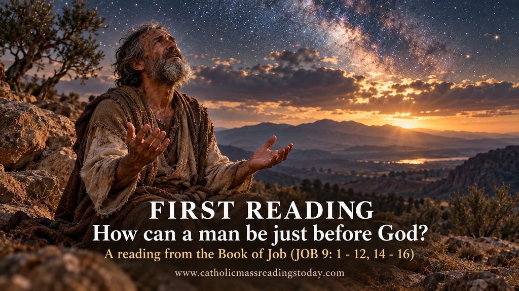 A reading from the Book of Job 9: 1 - 12, 14 - 16