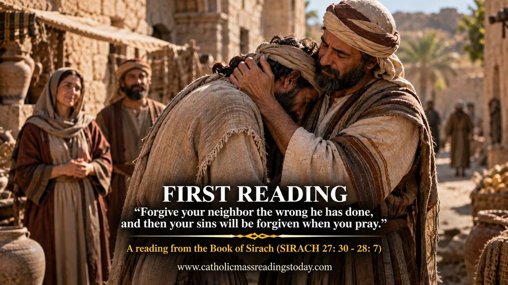 A reading from the Book of Sirach (SIRACH 27: 30 - 28: 7)