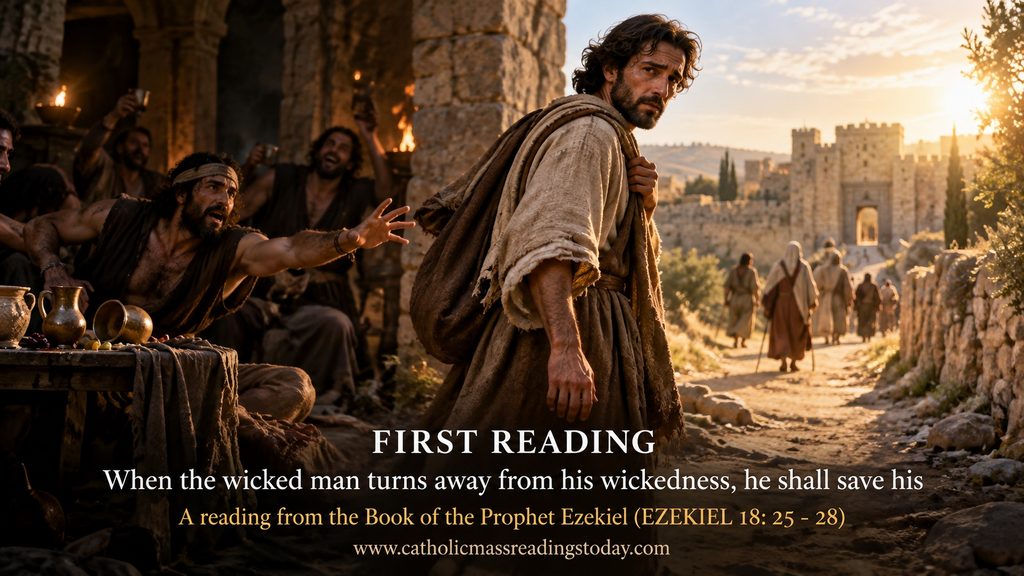 A reading from the Book of the Prophet Ezekiel 18: 25 - 28