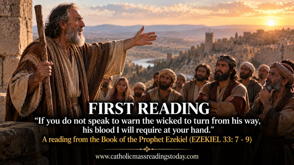 A reading from the Book of the Prophet Ezekiel (EZEKIEL 33: 7 - 9)