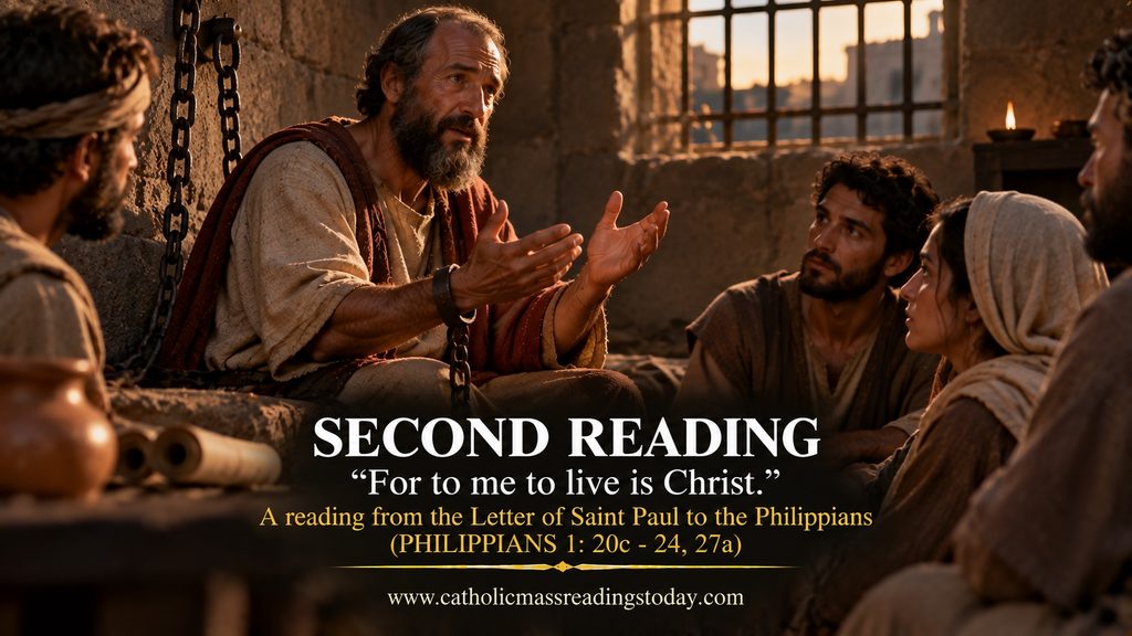 A reading from the Letter of Saint Paul to the Philippians (PHILIPPIANS 1: 20c - 24, 27a)