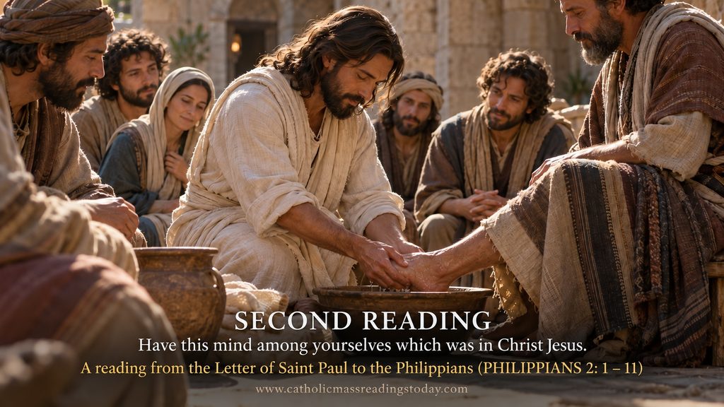 A reading from the Letter of Saint Paul to the Philippians 2: 1 – 11