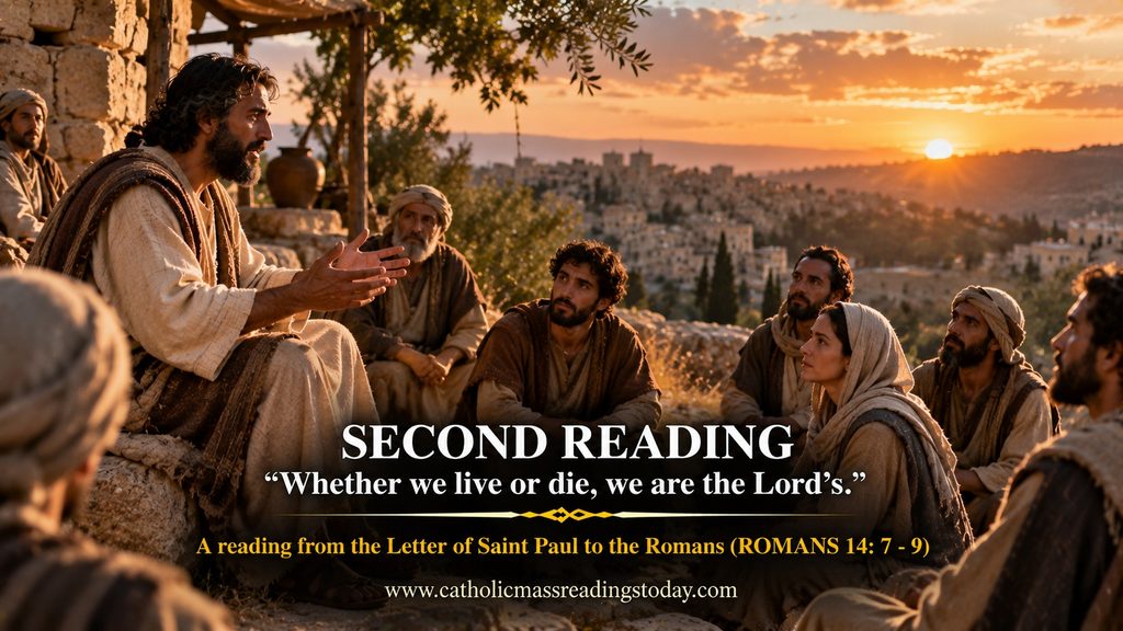A reading from the Letter of Saint Paul to the Romans (ROMANS 14: 7 - 9)