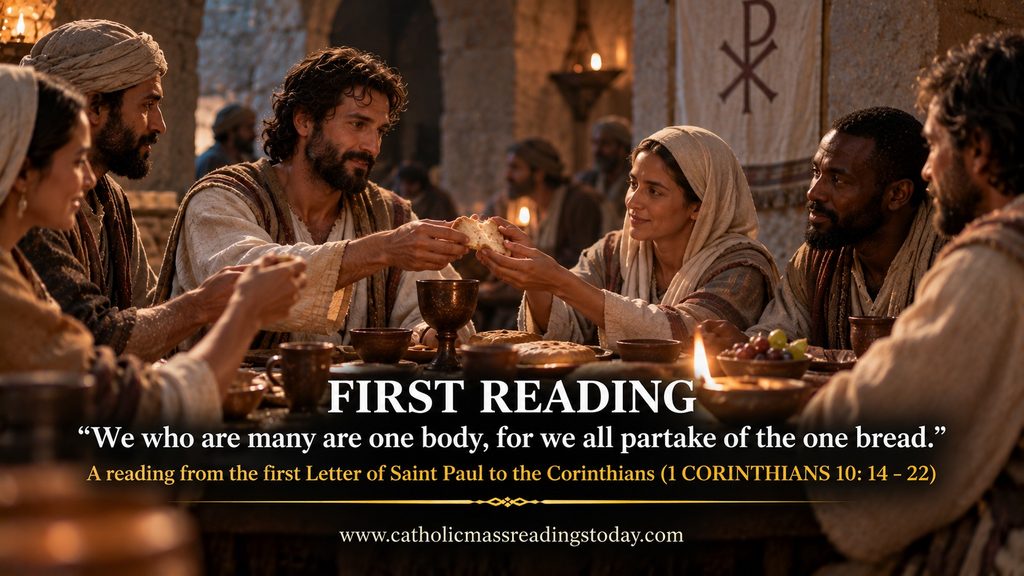 A reading from the first Letter of Saint Paul to the Corinthians 10: 14 - 22