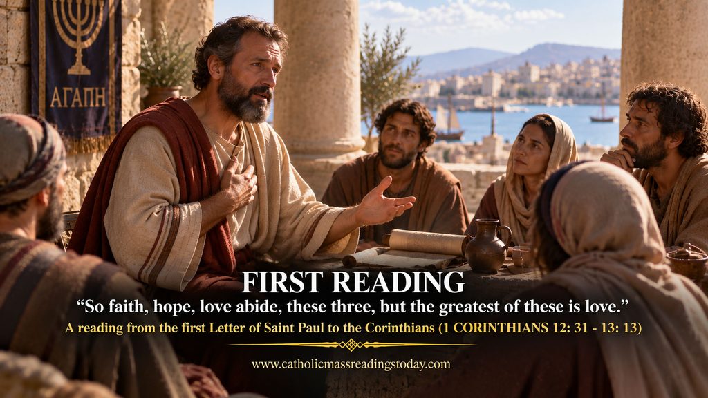 A reading from the first Letter of Saint Paul to the Corinthians (1 CORINTHIANS 12: 31 - 13: 13)