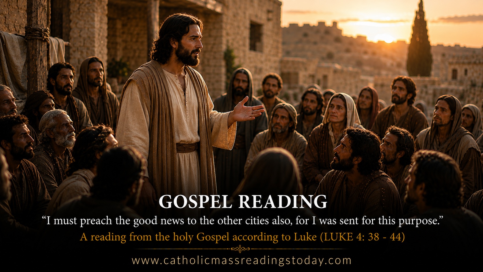 A reading from the holy Gospel according to Luke 4: 38 - 44