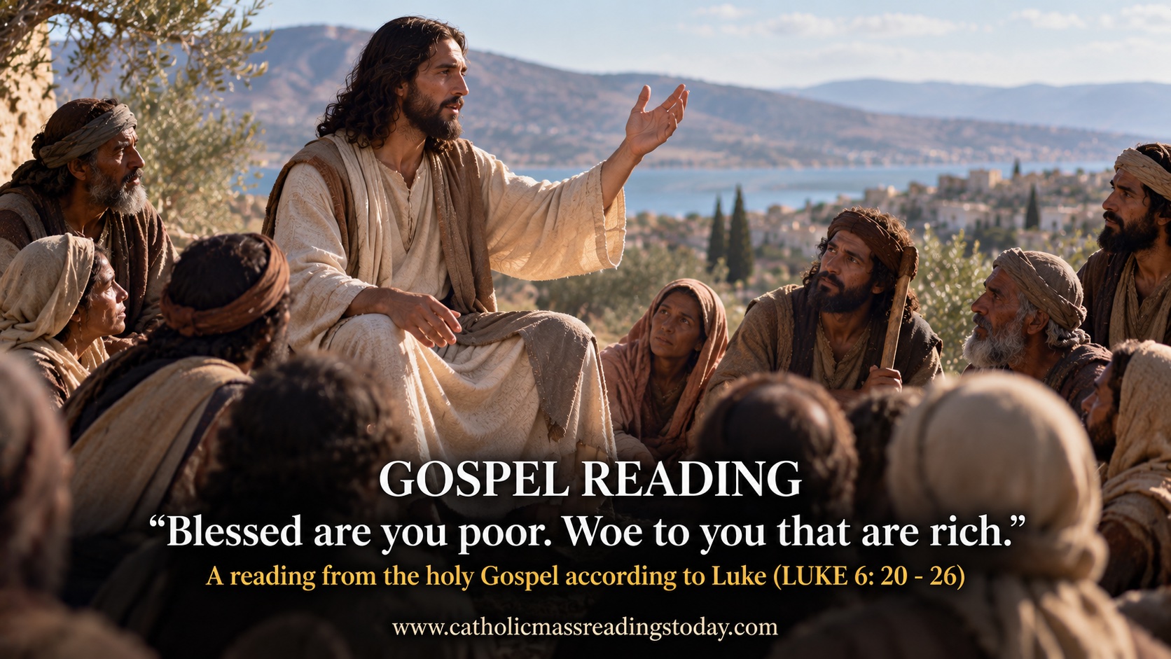 A reading from the holy Gospel according to Luke 6: 20 – 26