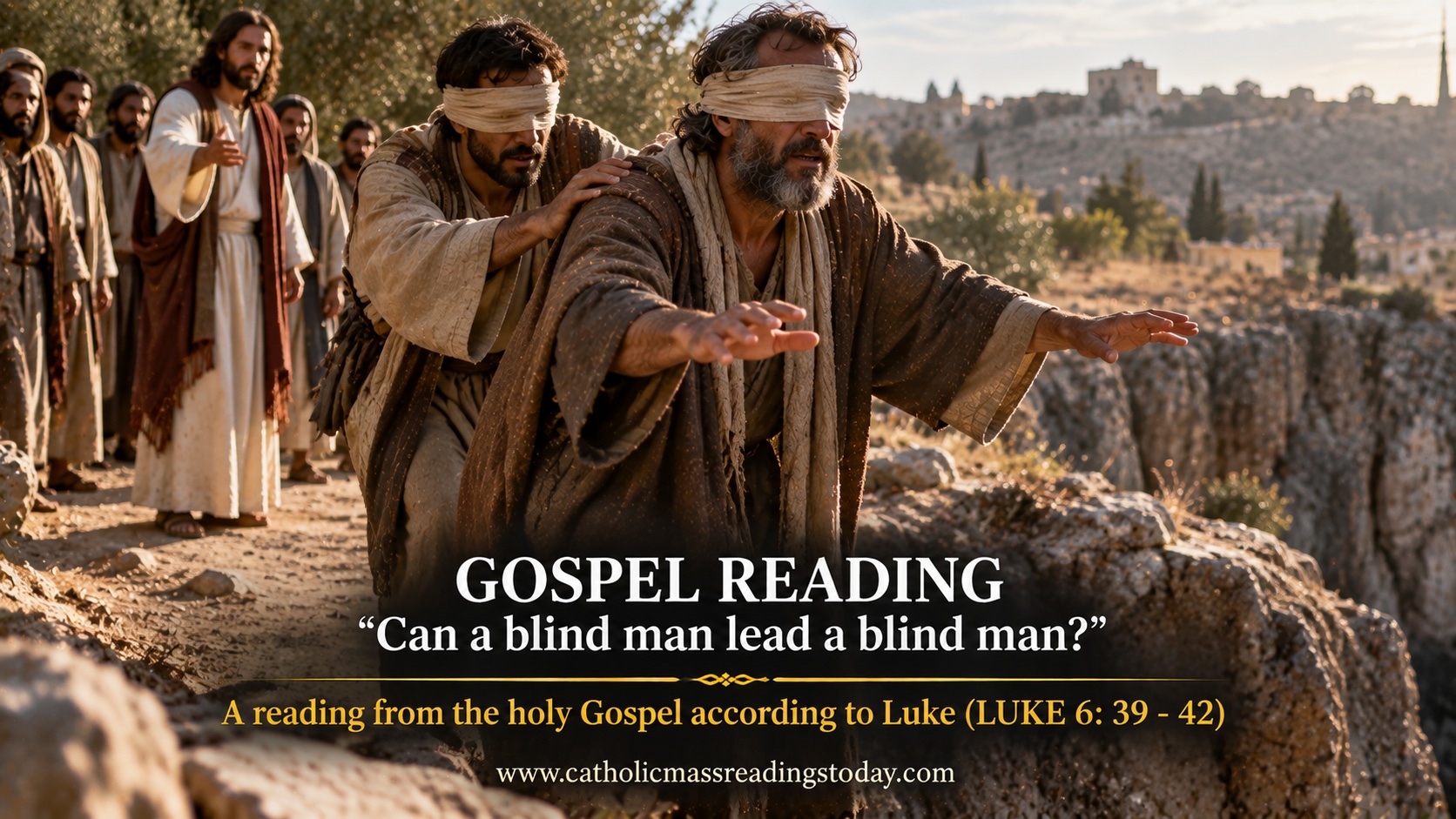 A reading from the holy Gospel according to Luke 6: 39 – 42