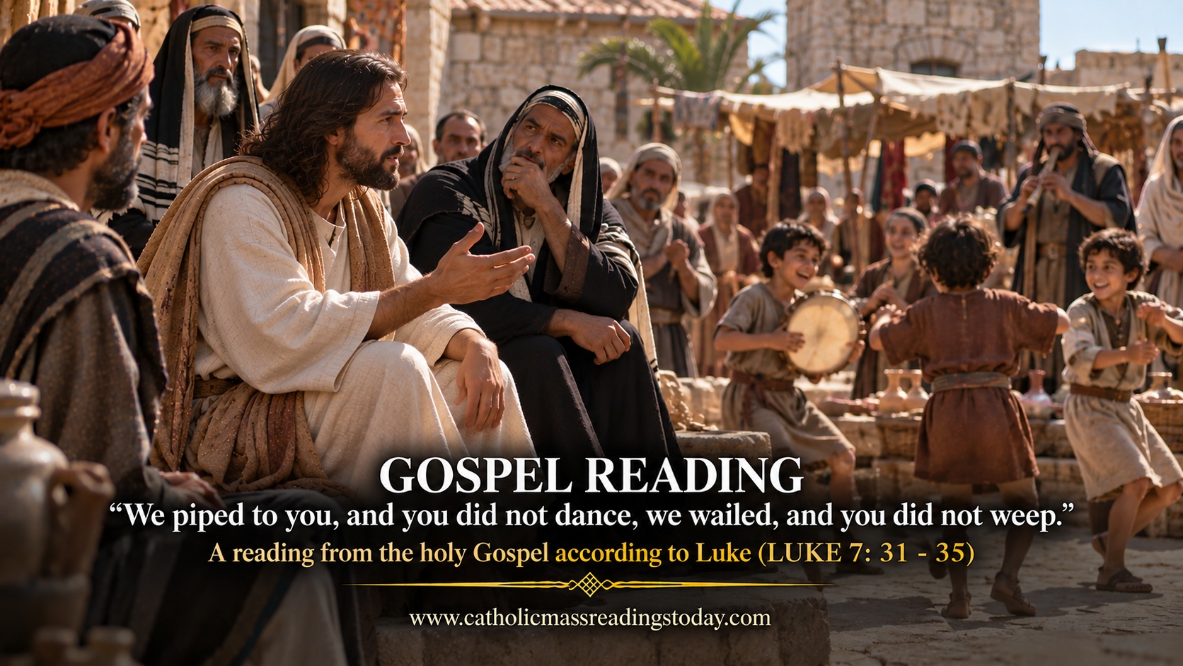 A reading from the holy Gospel according to Luke 7: 31 – 35