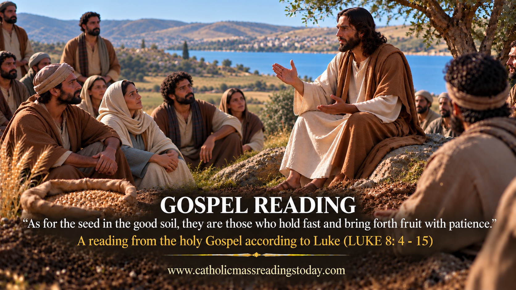 A reading from the holy Gospel according to Luke 8: 4 – 15