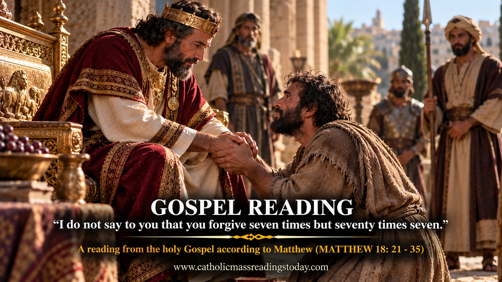 A reading from the holy Gospel according to Matthew 18: 21 – 35