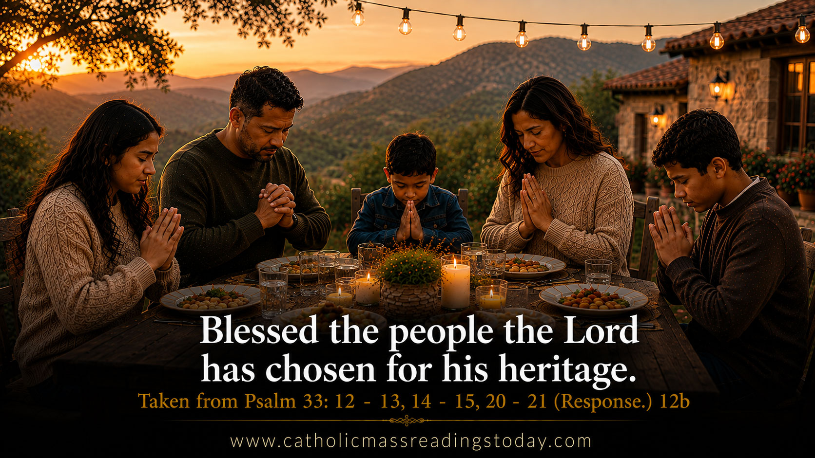 Blessed the people the Lord has chosen for his heritage