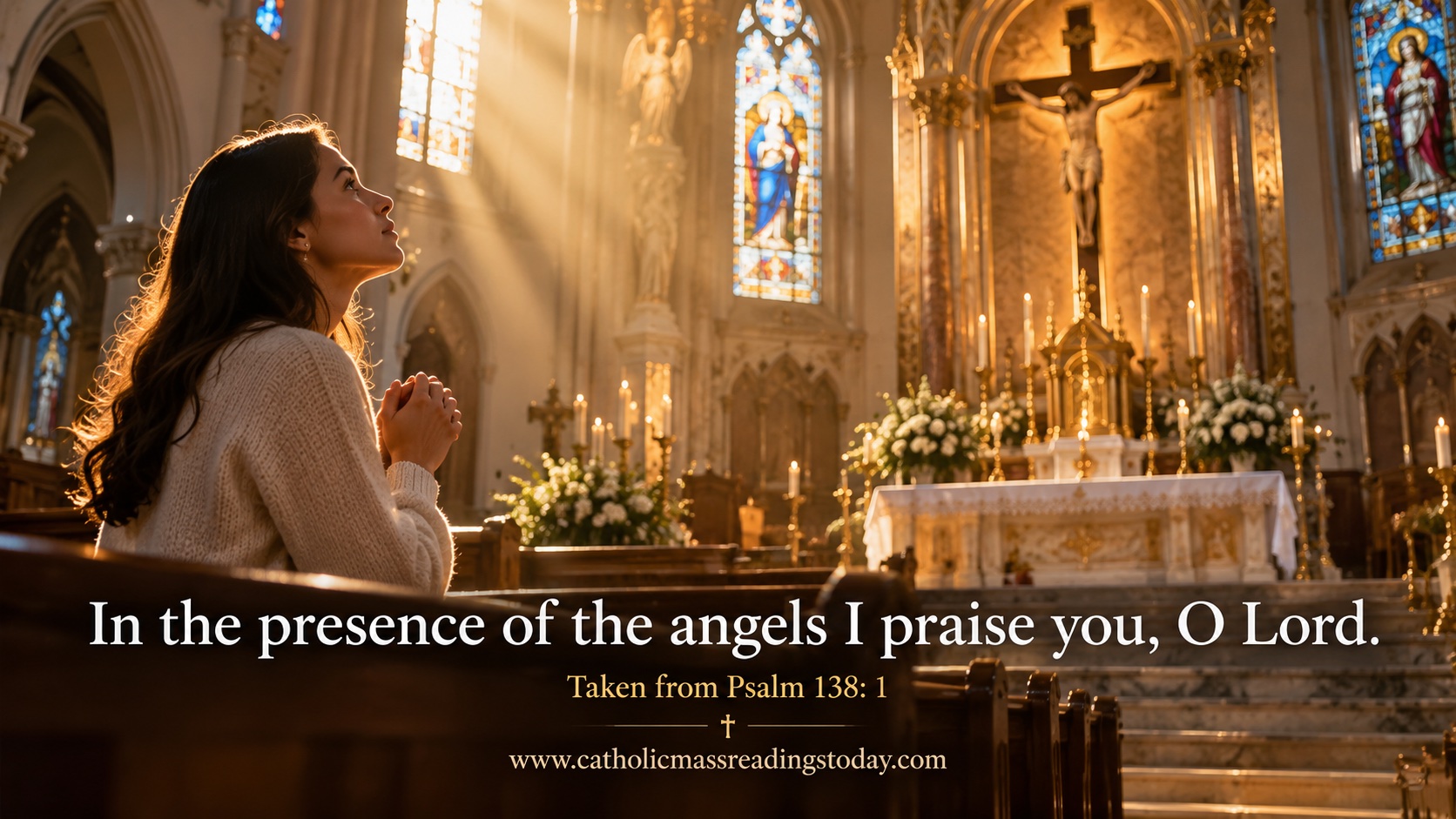 In the presence of the angels I praise you, O Lord