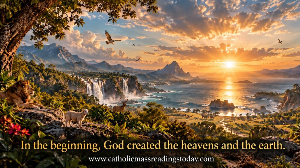 In the beginning God created the heavens and the earth