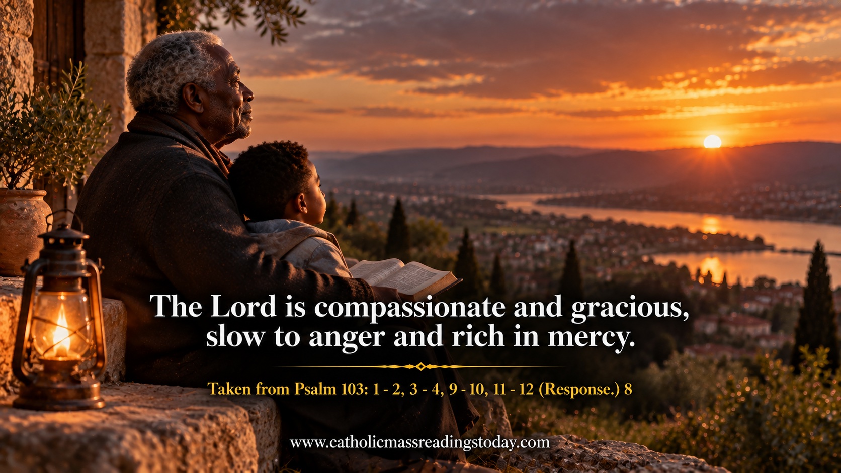 The Lord is compassionate and gracious, slow to anger and rich in mercy