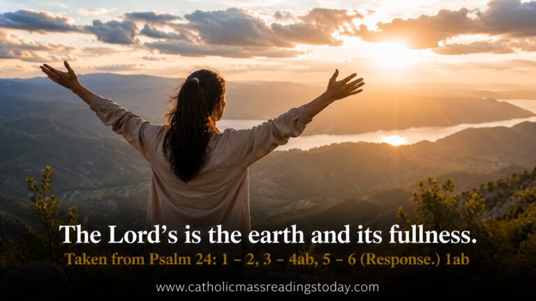 The Lord’s is the earth and its fullness