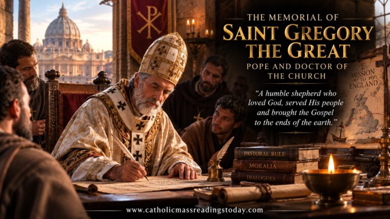 The Memorial of Saint Gregory the Great, Pope & Doctor of the Church