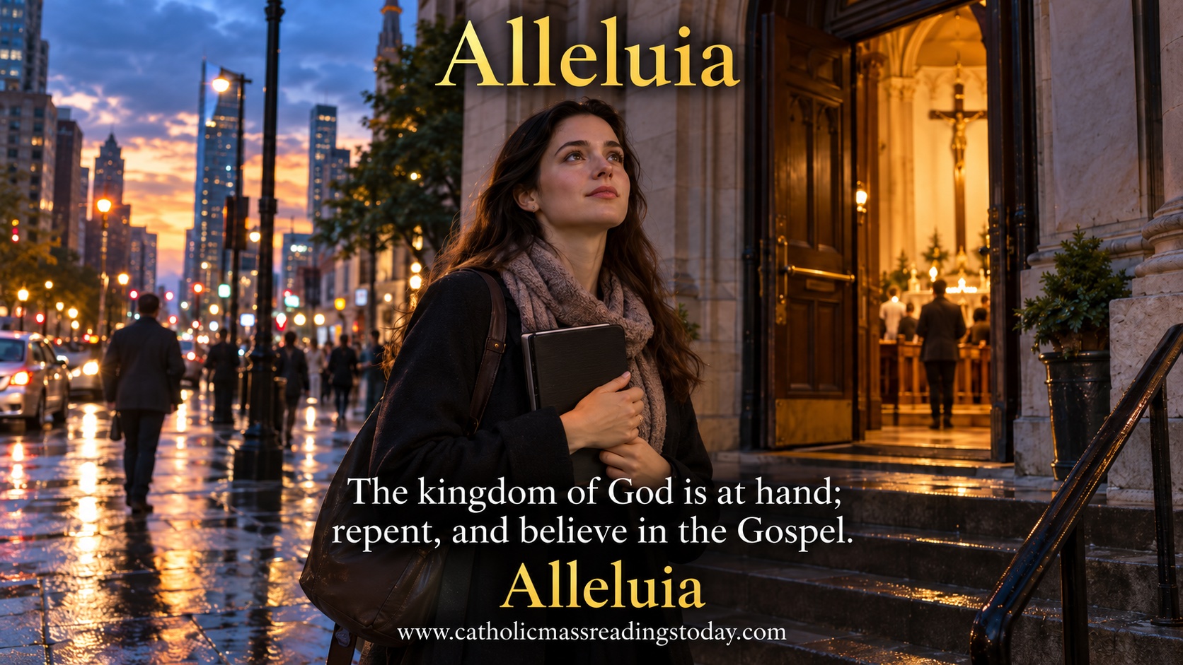 The kingdom of God is at hand; repent, and believe in the Gospel