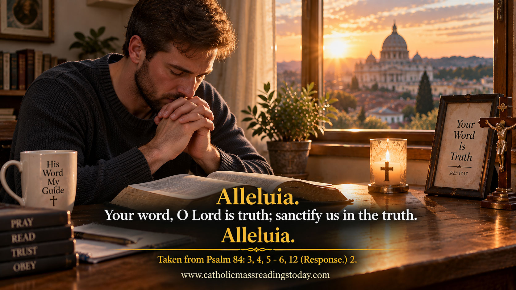 Your word, O Lord is truth; sanctify us in the truth