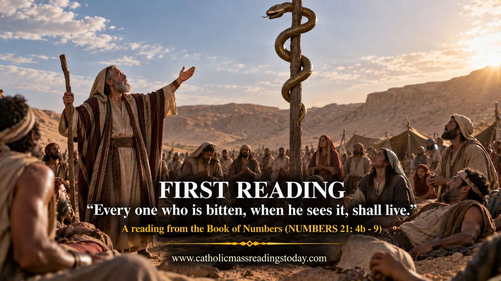 A reading from the Book of Numbers 21: 4b - 9