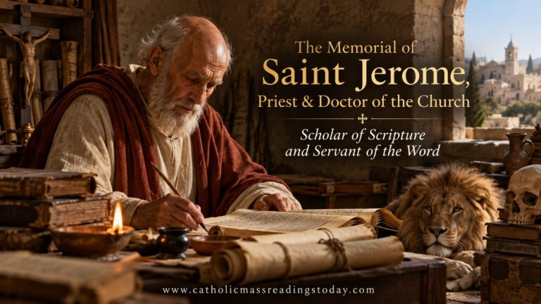 the Memorial of Saint Jerome, Priest & Doctor of the Church