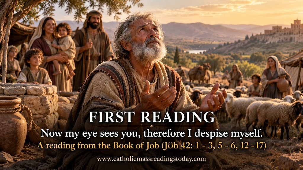 A reading from the Book of Job 42: 1 - 3, 5 - 6, 12 - 17
