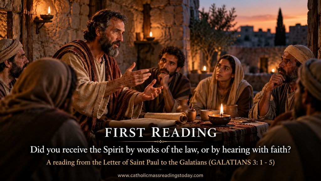 A reading from the Letter of Saint Paul to the Galatians 3: 1 - 5