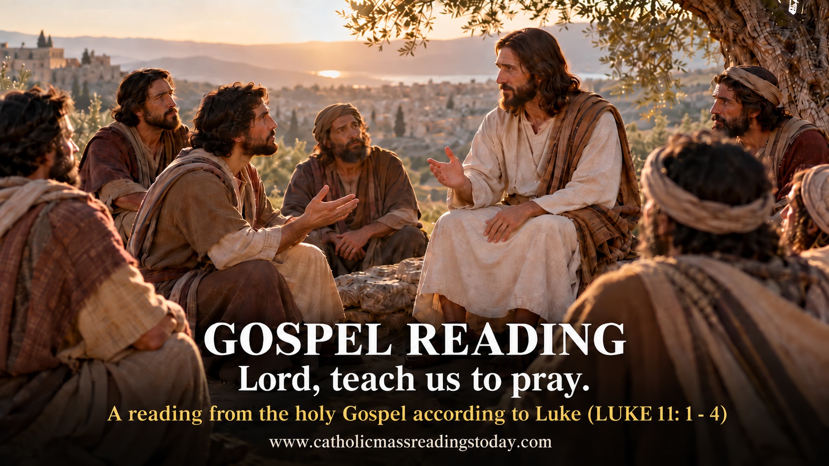 A reading from the holy Gospel according to Luke 11: 1 – 4