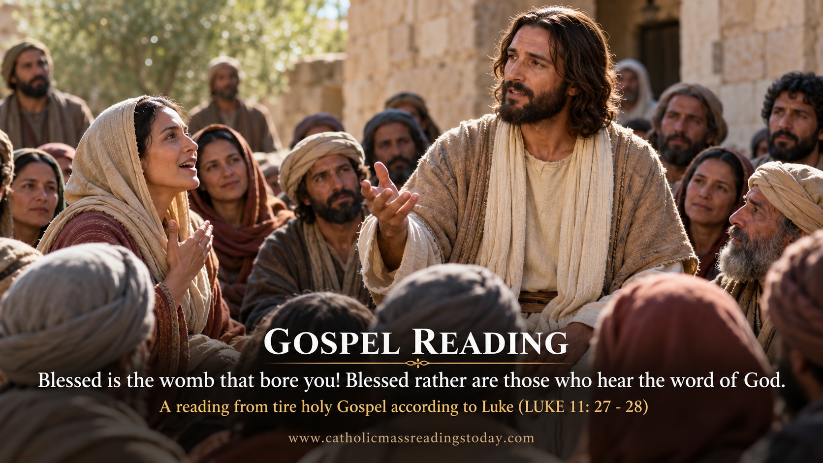 A reading from tire holy Gospel according to Luke 11: 27 – 28